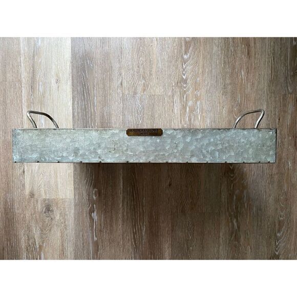 Pier 1 Magnolia 2015 Galvaniz Garden Tray with handles - Picture 1 of 8